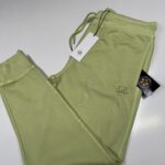 CP COMPANY 100B JOGGING PANT IN COTTON DIAGONAL FLEECE -LIGHT GREEN / 613