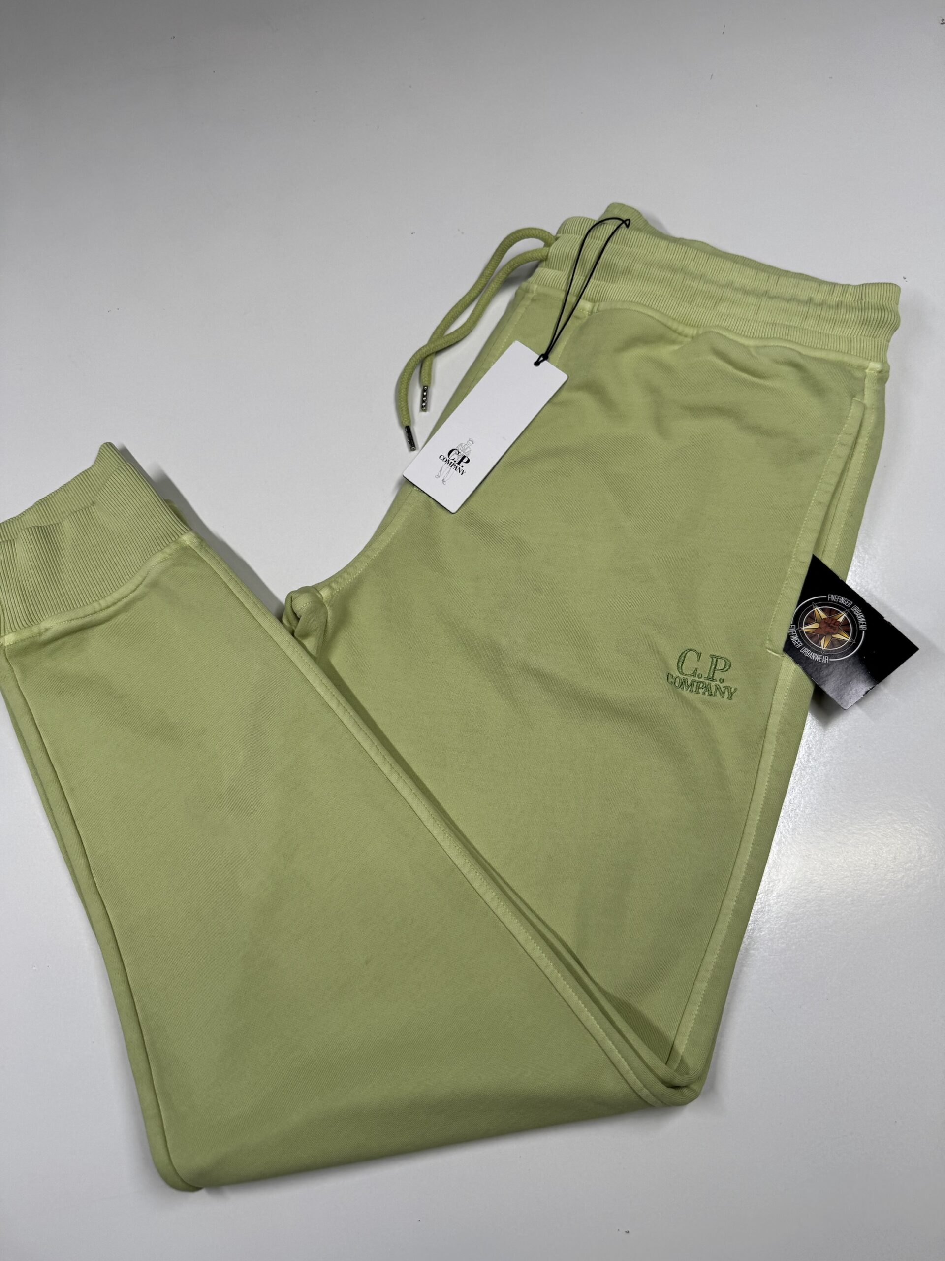 img_8453-2 CP COMPANY 100B JOGGING PANT IN COTTON DIAGONAL FLEECE -LIGHT GREEN / 613 - Image 1