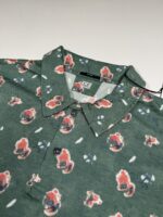 C.P. Company 283A sponged print cotton tacting polo shirt  - Duck Green - Image 3