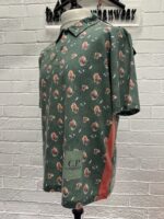 C.P. Company 283A sponged print cotton tacting polo shirt  - Duck Green - Image 6