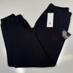 CP COMPANY 083A DIAGONAL RAISED FLEECE SWEATPANTS IN BLACK