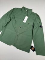 CP Company 269A popeline Shirt jacket in green  -      Large / 22” P2P