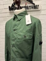 CP Company 269A popeline Shirt jacket in green  -      Large / 22” P2P - Image 4