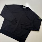 STONE ISLAND crew neck sweatshirt in black