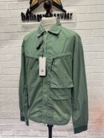 C.P. Company 108A Flatt Nylon Overshirt in Agave Green   -   Large / P2P 22.5” - Image 5