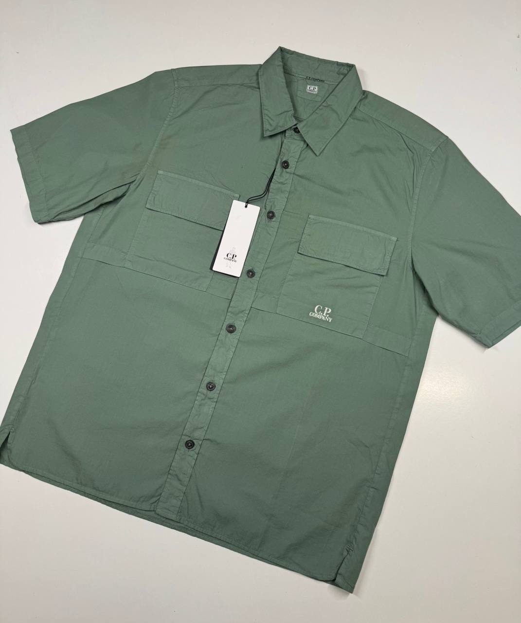 img_8934-4 CP COMPANY 213A short sleeve shirt in Cotton Rip-stop - Large / p2p 22” - Image 1