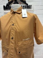 CP COMPANY 271A  popeline pocket short sleeve shirt  in Pastry shell orange. - Large / p2p 21.5” - Image 3