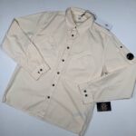 CP COMPANY 212A long sleeve shirt in Cotton Rip-stop - Pistachio  -  Large  / p2p 23”