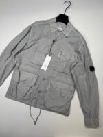 CP Company Flatt Nylon overshirt in Drissle Grey  - XS / p2p 20.5”