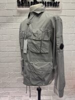 CP Company Flatt Nylon overshirt in Drissle Grey  - XS / p2p 20.5” - Image 6
