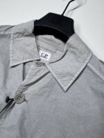 CP Company Flatt Nylon overshirt in Drissle Grey  - XS / p2p 20.5” - Image 7
