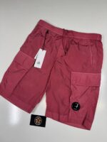 CP COMPANY 179A  Chrome-R Cargo Shorts in Red Bud