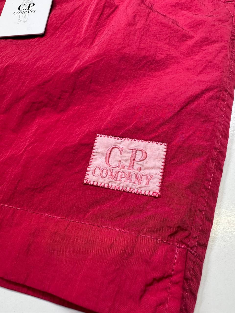 img_9254 CP Company 005A Beachwear boxer eco- chrome shorts in Red Bud - Image 1