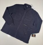 CP Company 159A broken linen/cotton overshirt in Navy