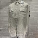 CP Company 301A  Long sleeve Linen Shirt in White