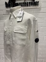 CP Company 301A  Long sleeve Linen Shirt in White - Image 5