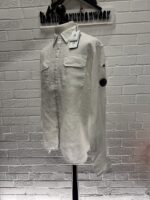 CP Company 301A  Long sleeve Linen Shirt in White - Image 6