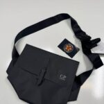 Cp Company 041A satchel type cross bag rubber reps in black