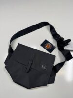 Cp Company 041A satchel type cross bag rubber reps in black