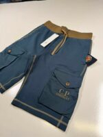 CP Company 160A  Bermuda shorts in diagonal fleece - Blue  -  XS  / w29” - Image 3