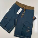 CP Company 160A  Bermuda shorts in diagonal fleece - Blue  -  XS  / w29”