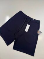 CP Company 046A Bermuda shorts in diagonal fleece - Navy / 888