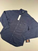 CP Company 207A Cotton/Linen overshirt in Navy / 888 - Image 4