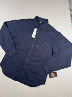CP Company 207A Cotton/Linen overshirt in Navy / 888 - Image 6