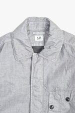 CP COMPANY 203A Lino Wax Overshirt in Limestone - Image 12