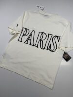 Ami Paris Cream Print Short sleeves t-shirt in thick cotton jersey. - Image 4