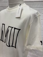 Ami Paris Cream Print Short sleeves t-shirt in thick cotton jersey. - Image 7