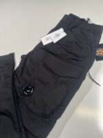 CP Company 058A Satin Stretch Cargo Pants in Black - Image 2