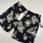 C.P. Company 314A flatt Nylon flower print shorts in Black