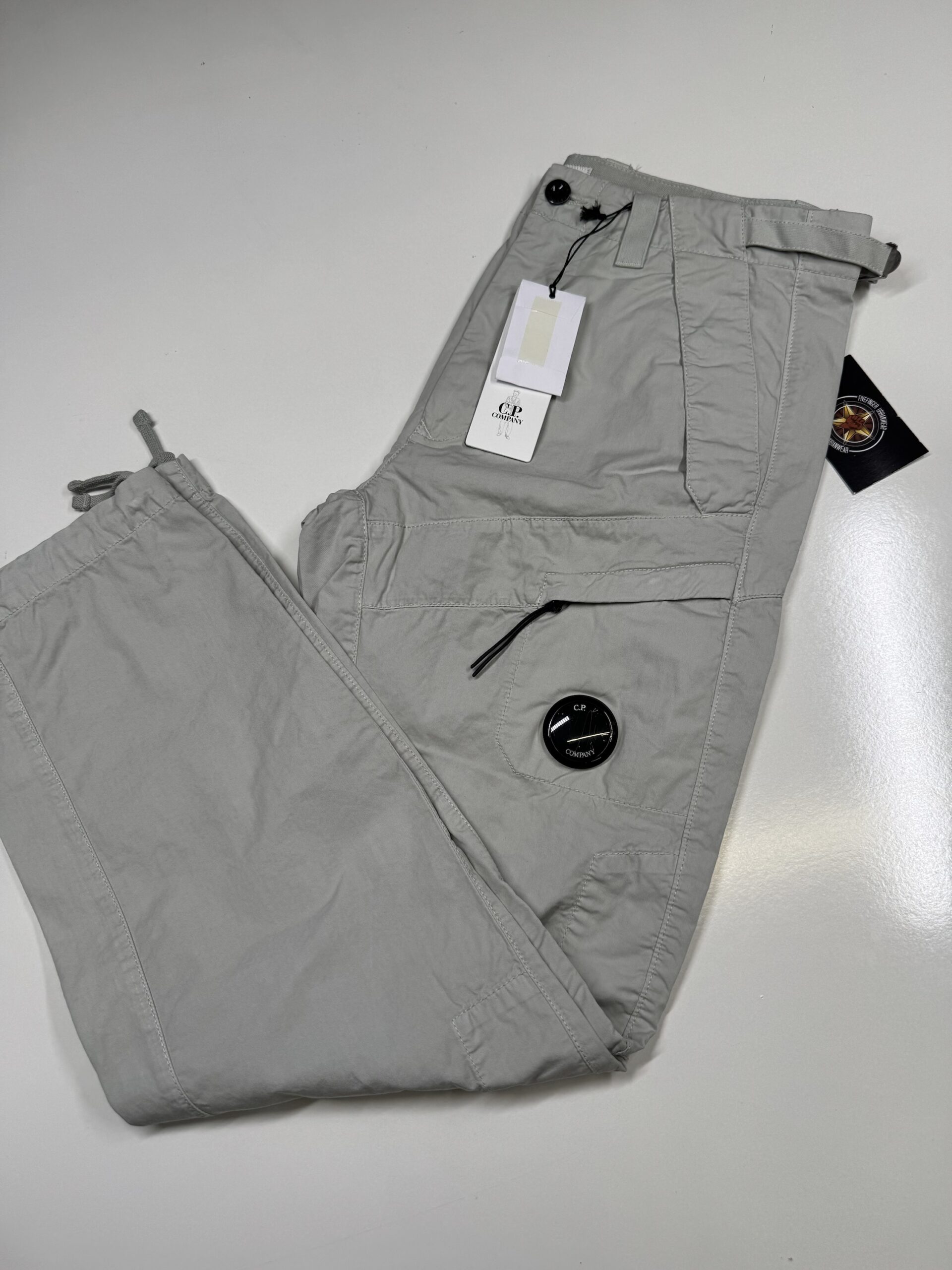 img_4740 CP Company 276A Cotton Gabardine Cargo Pants in stone grey - Image 1