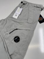 CP Company 276A Cotton Gabardine Cargo Pants in stone grey - Image 4