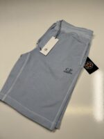 CP Company 101B Bermuda shorts in Cotton  diagonal fleece - Blue / 814 - Image 4