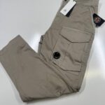 CP Company 169A Satin Stretch Cargo Pants in Vintage Khaki  - Size 48 / W32”/L33”