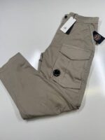 CP Company 169A Satin Stretch Cargo Pants in Vintage Khaki  - Size 48 / W32”/L33”