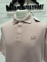 CP Company 320A jersey Jacquard micropattern short sleeve polo in Misty Rose -  Large / p2p 23.5” - Image 2