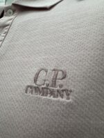 CP Company 320A jersey Jacquard micropattern short sleeve polo in Misty Rose -  Large / p2p 23.5” - Image 3
