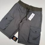 CP Company 160A  Bermuda shorts in diagonal fleece - Grey / 935  -  Large / w34”