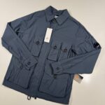 CP company 018A 50 Fili stretch overshirt with Multi pockets blue.
