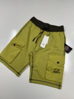CP Company 160A  Bermuda shorts in diagonal fleece in golden yellow-     Small / w30”