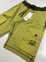 CP Company 160A  Bermuda shorts in diagonal fleece in golden yellow-     Small / w30” - Image 2