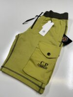 CP Company 160A  Bermuda shorts in diagonal fleece in golden yellow-     Small / w30” - Image 4