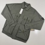CP company 018A 50 Fili stretch overshirt with Multi pockets in Green Thyme