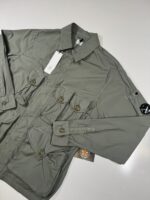 CP company 018A 50 Fili stretch overshirt with Multi pockets in Green Thyme - Image 2