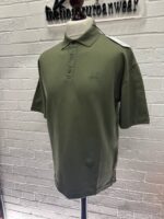 CP Company 320A jersey Jacquard micropattern short sleeve polo in Green - Image 5