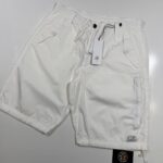 CP Company 273A   Bermuda Cargo shorts in Cotton rip- stop in White / 103