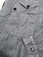 CP COMPANY 203A Lino Wax Overshirt in Limestone - Image 2